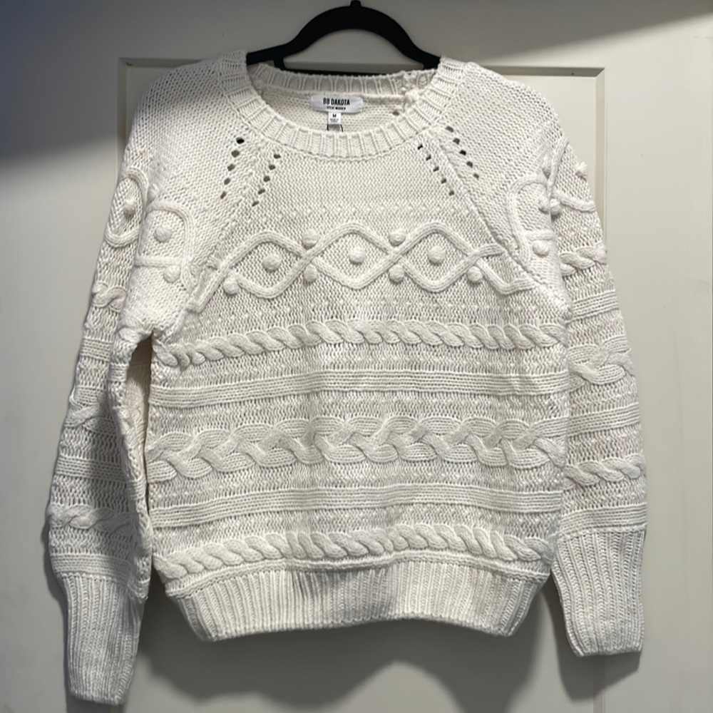 BB Dakota by Steve Madden Doing The Most Sweater ivory